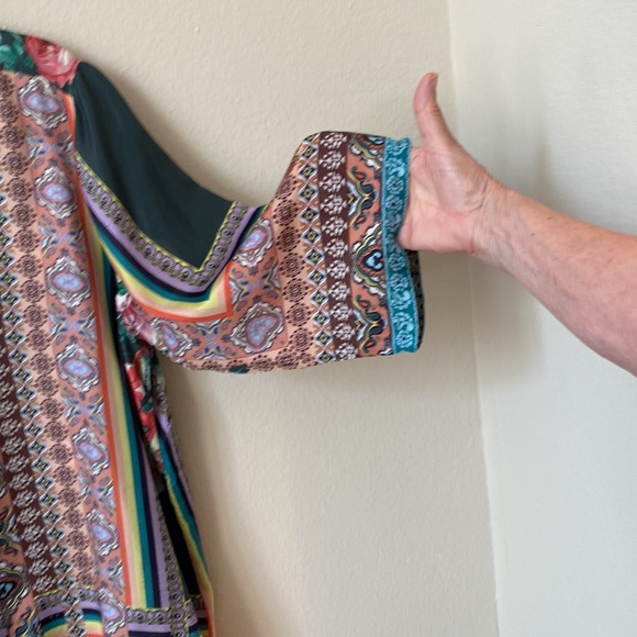 Johnny Was 100% silk Hari tunic top - Picture 8 of 10